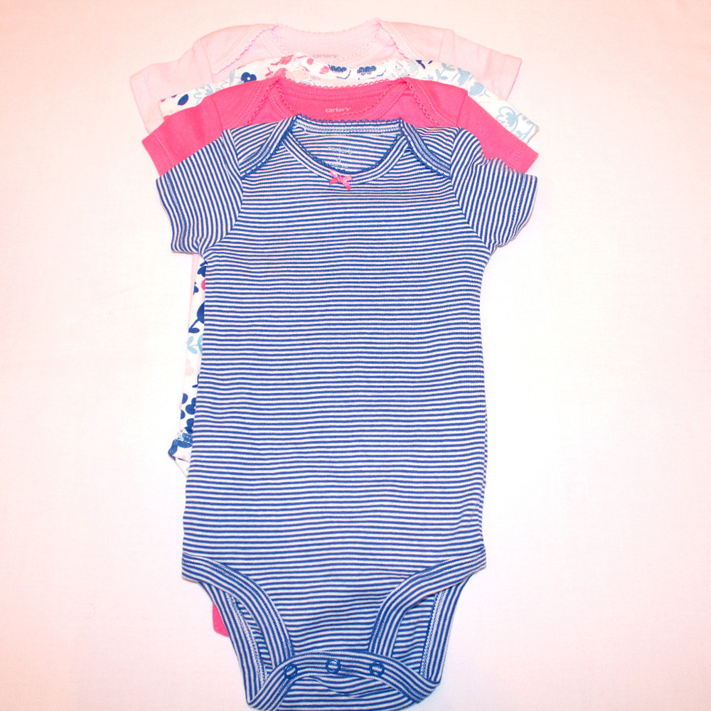 Girls/ Carters/ one piece set of four/ size 6m